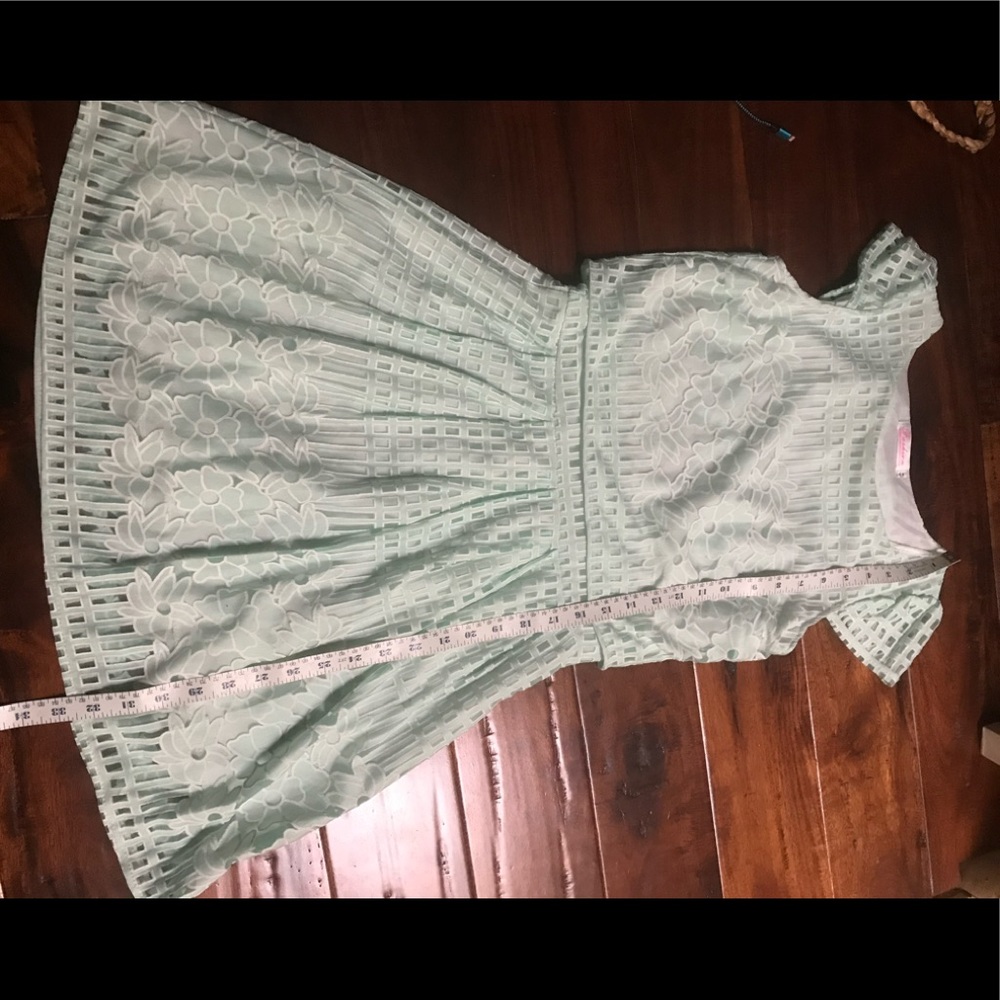 Cute and cool light green floral patterned dress